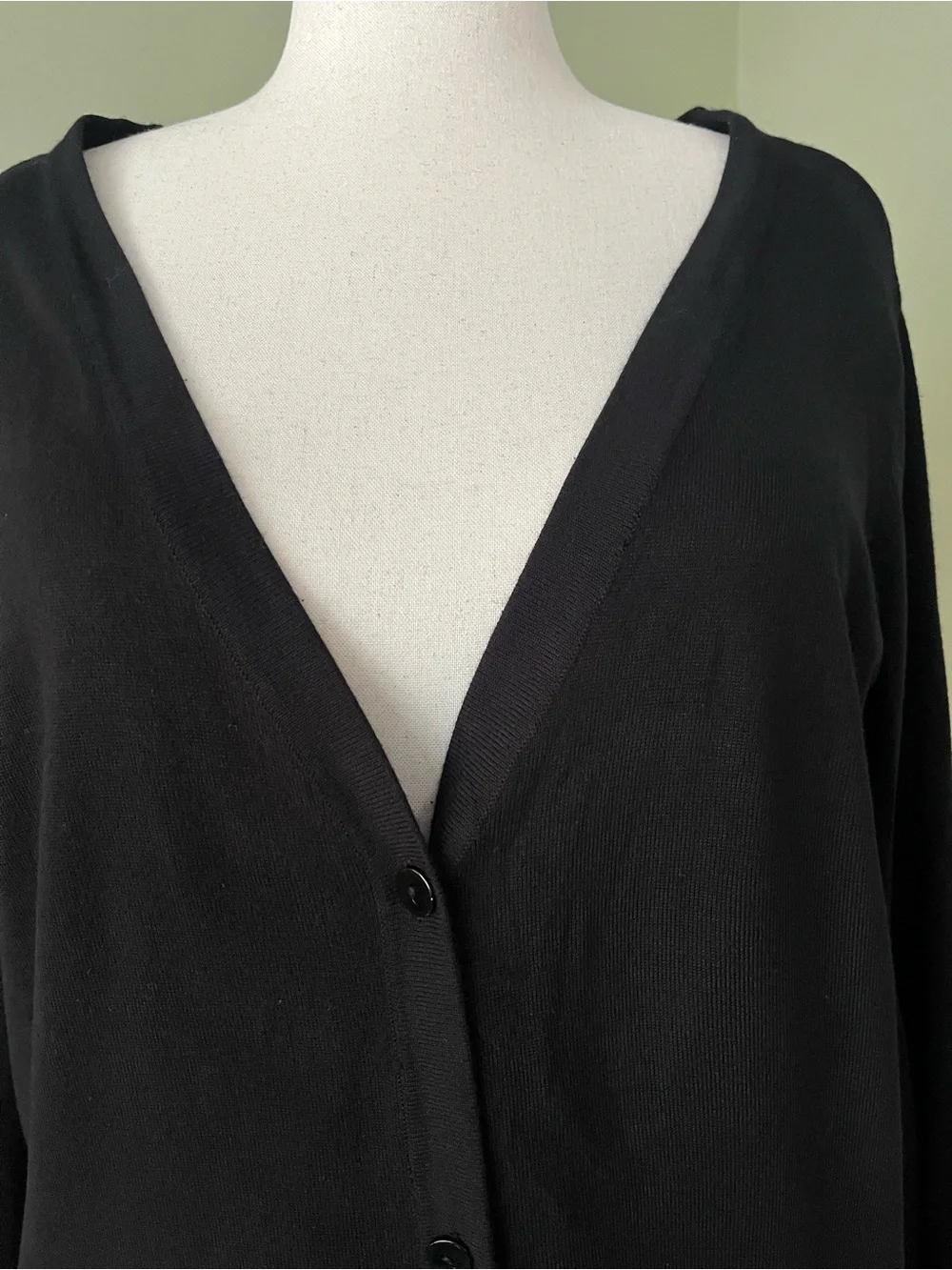 ELOQUII Black Lightweight Longline Cardigan | Size 18/20